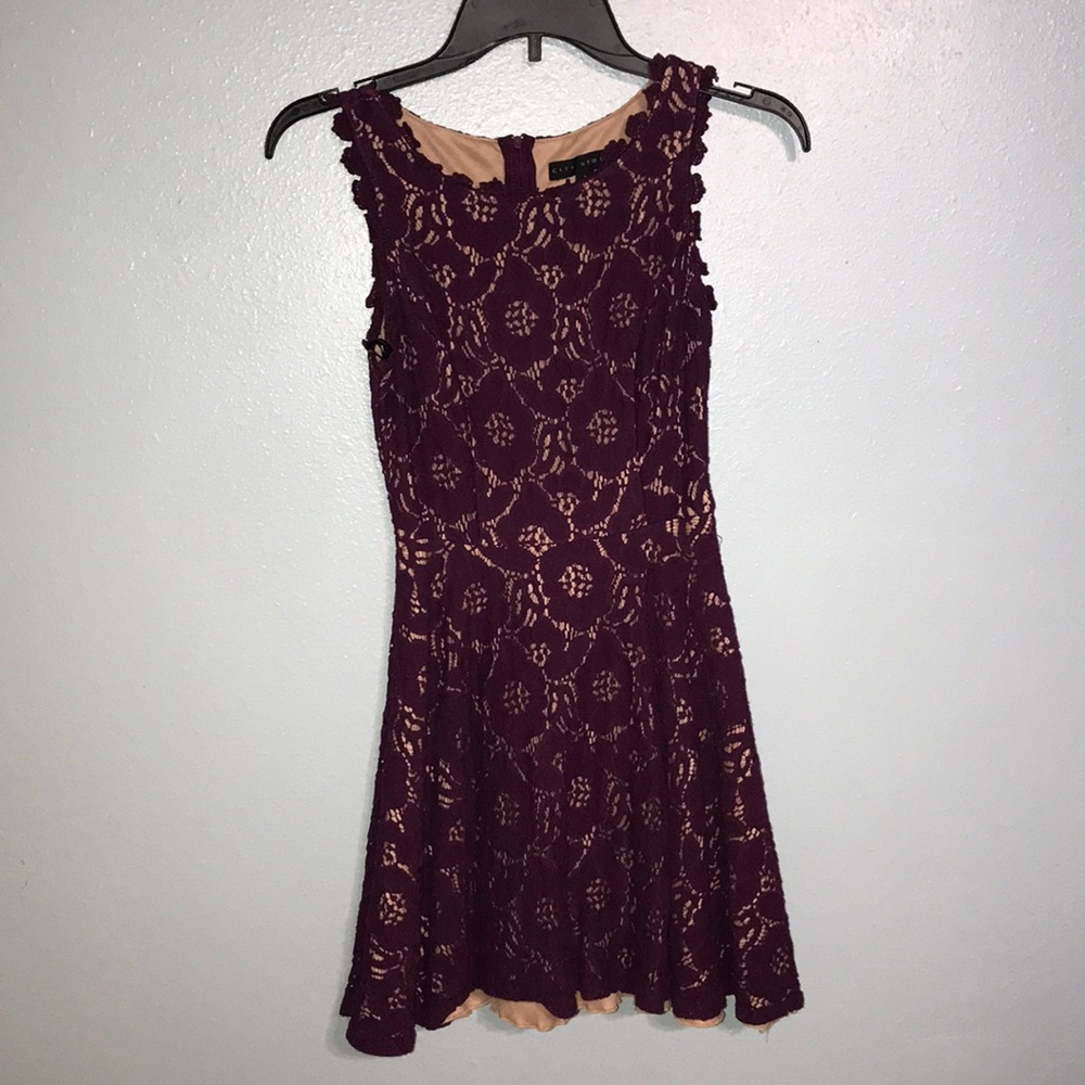 City Studio Purple and Beige dress